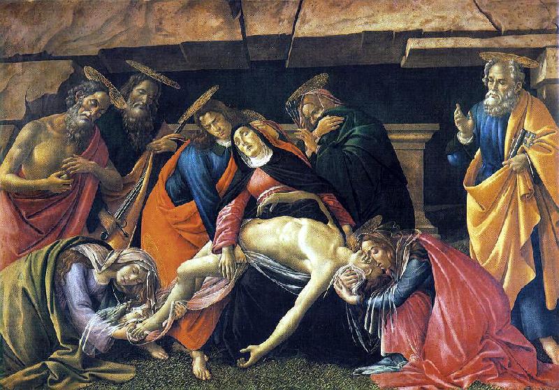 BOTTICELLI, Sandro Lamentation over the Dead Body of Christ dfhg Germany oil painting art
